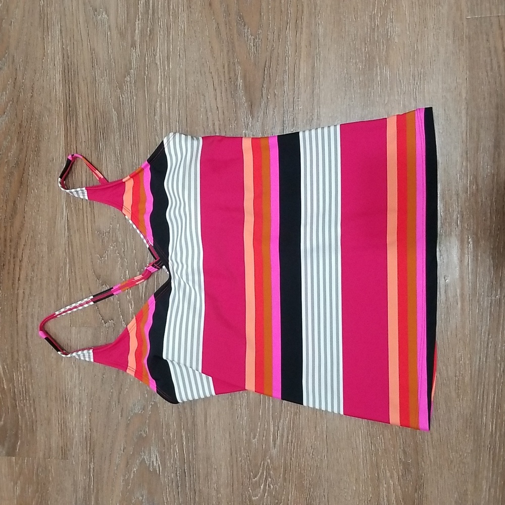 (M) South Point Striped Colorful Swimwear Beach Resortwear Tropical Vacation Wow